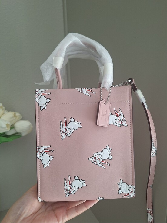 Coach Handbags - New Coach White Rabbit x Cashin Mini Tote handbag in a pastel pink color